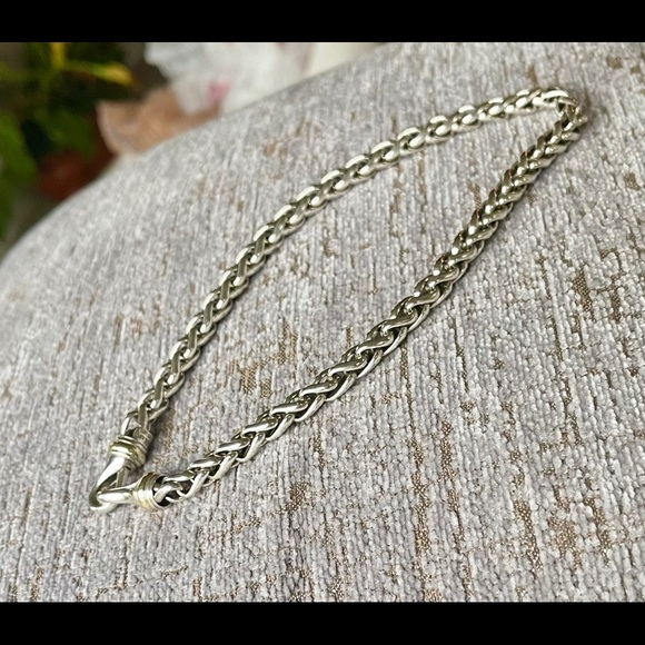 David Yurman Jewelry - LIKE NEW - DAVID YURMAN 8mm STERLING/GOLD NECKLACE